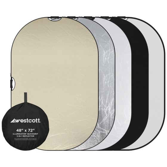 WESTCOTT Illuminator QuickGrip 5-in-1 Reflector (48" x 72")