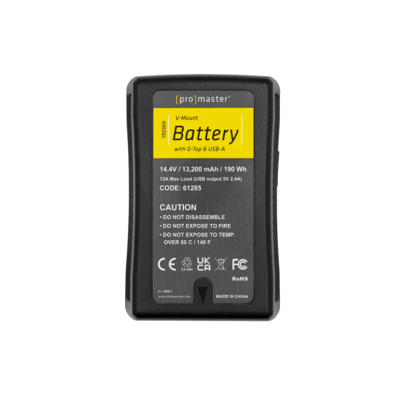 ProMaster Compact V-Mount Battery Kit 190Wh w/ D-Tap & USB-A