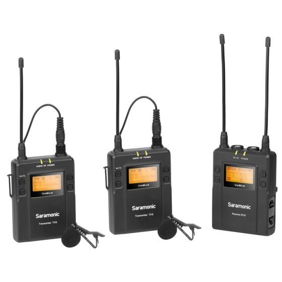 SARAMONIC UwMic9 UHF Dual Mic Wireless Lavalier Kit #RENEWED