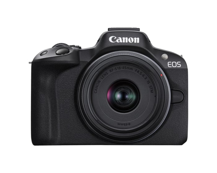 CANON EOS R50 with RF-S18-45mm F4.5-6.3 IS STM Kit Lens - Black