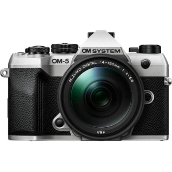 OM SYSTEM OM-5 Mark II Camera w/ 14-150mm f/4-5.6 III Lens (Silver)