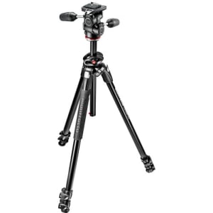 MANFROTTO MK290DUA3WUS 290 Dual Aluminum Tripod w/ 3-way Pan/Tilt