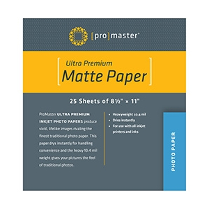 PhotoImage Matte Paper 8.5"x11" 25 Sheets