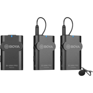BOYA 2.4GHz Wireless Microphones Dual Channel Kit w/ 2 Transmitters