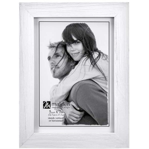 MALDEN Linear White Wash Ridge 5"X7" Frame