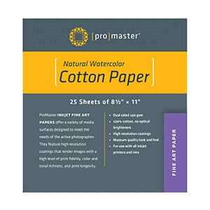 PhotoImage Watercolor Paper 8.5"x11" 25 Sheets  Dual Sided