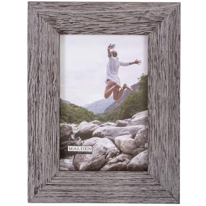 MALDEN Wide Linear Gray Wash 4"x6" Frame