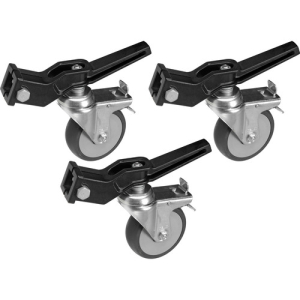AVENGER A9000 Casters Black set of 3 with Brakes