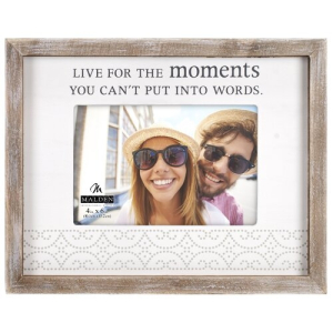 MALDEN "Live For the Moments" Rustic Woods 4"x6" Frame