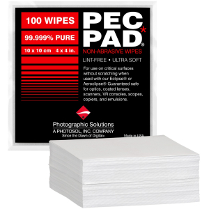 PhotoSol PecPad 4x4 Non-Abrasive Lint Free Photo Wipe 100ct