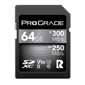 PROGRADE Digital SDXC UHS-II V90 64GB Memory Card (250MB/Sec Write)