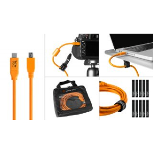 TETHERTOOLS Starter Kit USB 2.0 to Mini-B 8-Pin   15' Black