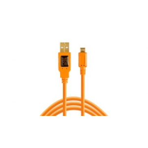 TETHERTOOLS TetherPro USB 2.0 A Male to Micro B 5 pin 15' Orange