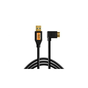 TETHERTOOLS TetherPro USB 3.0 male to Micro B 5 pin rt angle 15' blk
