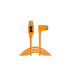 TETHERTOOLS TetherPro USB 3.0 male to Micro B 5 pin rt angle 15' org