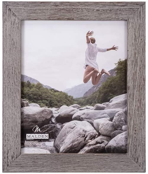 MALDEN Wide Linear Gray Wash 8"x10" Frame