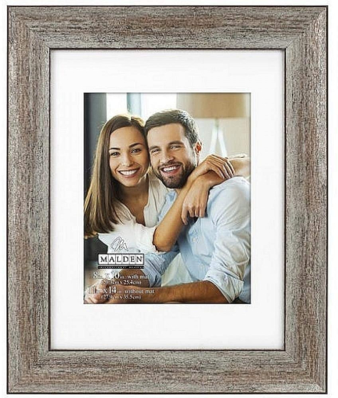 MALDEN Fashion Mouldings Ashton 8"x10" Matted Frame