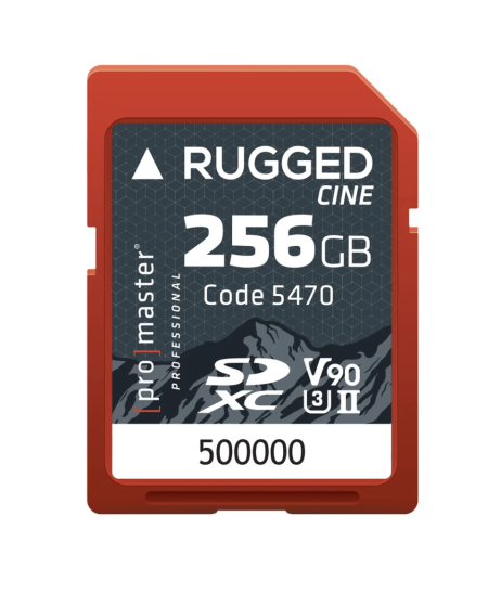 ProMaster SDHC 256gb memory card Rugged CINE U3II v90