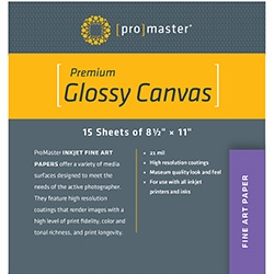 PhotoImage Artiste Canvas 8.5"x11" 15 Sheets