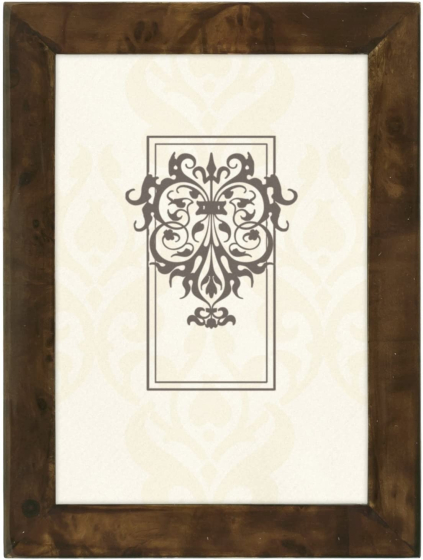 MALDEN Burlwood Veneer Walnut 5"x7" Frame