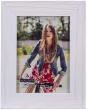 MALDEN Wide Linear White Wash 5"x7" Frame