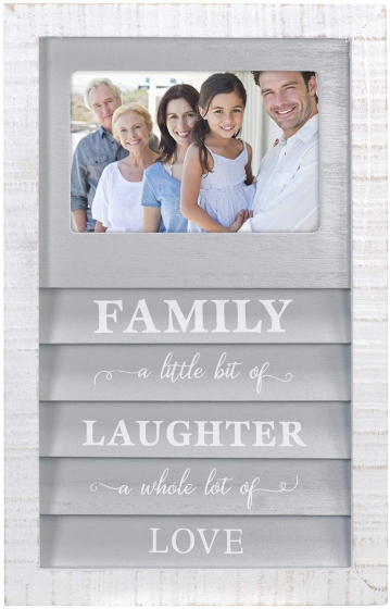 MALDEN Family Shutter Rustic Wood Frame on Slats (Holds one 4"x6")