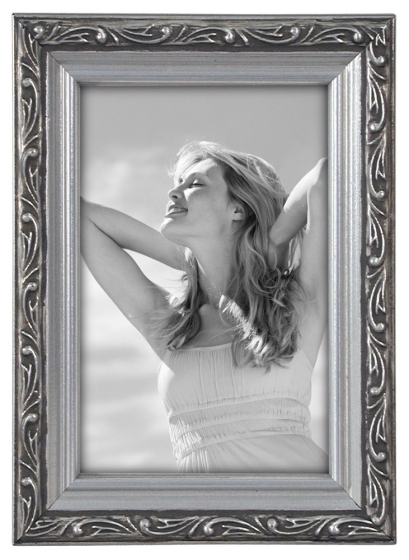 MALDEN Dimensional Bezel Silver 4"x6" Frame