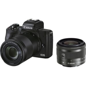 CANON EOS M50 Mark II Camera with 15-45mm and 55-200mm Lenses (Black)