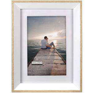 MALDEN Fashion Woods Beveled Edge White 4"x6" Frame