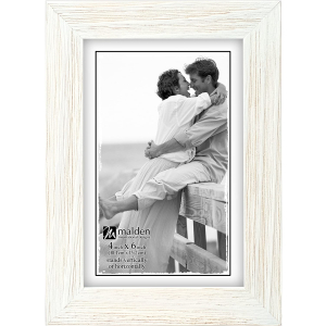 MALDEN Linear White Wash Ridge 4"X6" Frame