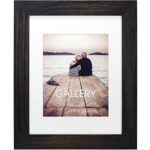 MALDEN Distressed Black Matted Wood 11"X14" Frame w/ 8"X10" Opening