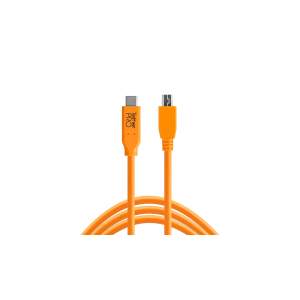 TETHERTOOLS TetherPro USB-C to 2.0 Mini-B 5 Pin 15' ORG