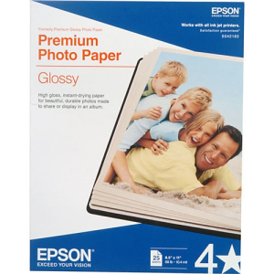 EPSON Premium Glossy Photo Paper 8.5"x11" 25 sheets 4*