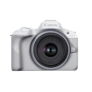 CANON EOS R50 with RF-S18-45mm F4.5-6.3 IS STM Kit Lens - White