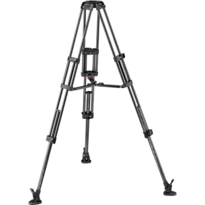 MANFROTTO Carbon Fiber Twin Leg Video Tripod w/ Mid-Level Spreader