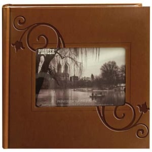 PIONEER DA200EFBN Embossed Leatherette 4"x6" Brown Floral