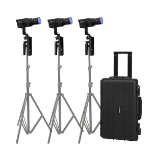 Nanlite Forza 60C RGBLAC LED Spotlight 3-Light Kit w/ Case