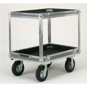 BACKSTAGE Flight Case Cart 40x28x10 Includes Foam Filled Wheels & Frght