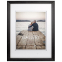 MALDEN Home Space Matted Wood 8"x10" Wall Frame (Black)