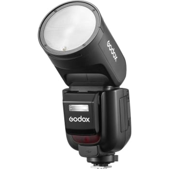 Godox V1Pro Round Head Camera Flash for Nikon (Red Ring)