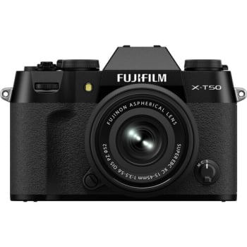 Fujifilm X-T50 Body, Black w/15-45 f/3.5-5.6 OIS PZ Lens Kit (Japan)