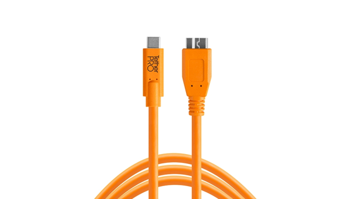 TETHERTOOLS TetherPro USB-C to 3.0 Micro-B 15' ORG