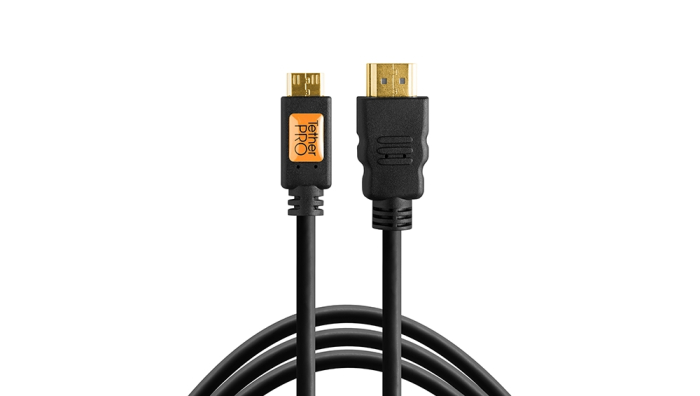 TETHERTOOLS TetherPro mini HDMI C to HDMI A 3' black cable