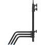 AVENGER A2016DCB 20" C Stand Black with detachable turtle base