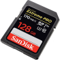 SANDISK 128gb Extreme Pro SDXC UHS1 170MB/s read; 90MB/s write Cl10 U3