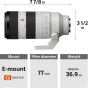SONY FE 70-200mm F2.8 GM OSS II Telephoto Zoom G Master Lens