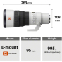 Sony FE 600mm f/6.3 GM OSS Telephoto G Master Lens