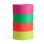 VISUAL DEPARTURES Micro Gaffer Tape 4 roll 1" x 8yds Fluorescent multi