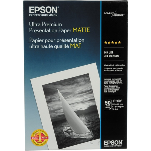 EPSON Matte Ultra Premium 5* Presentation 13"x19" 50 Sheets