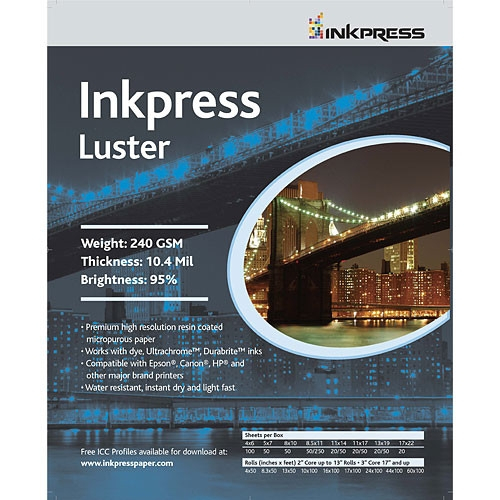 INKPRESS Luster Paper 24"x100' roll 240gsm